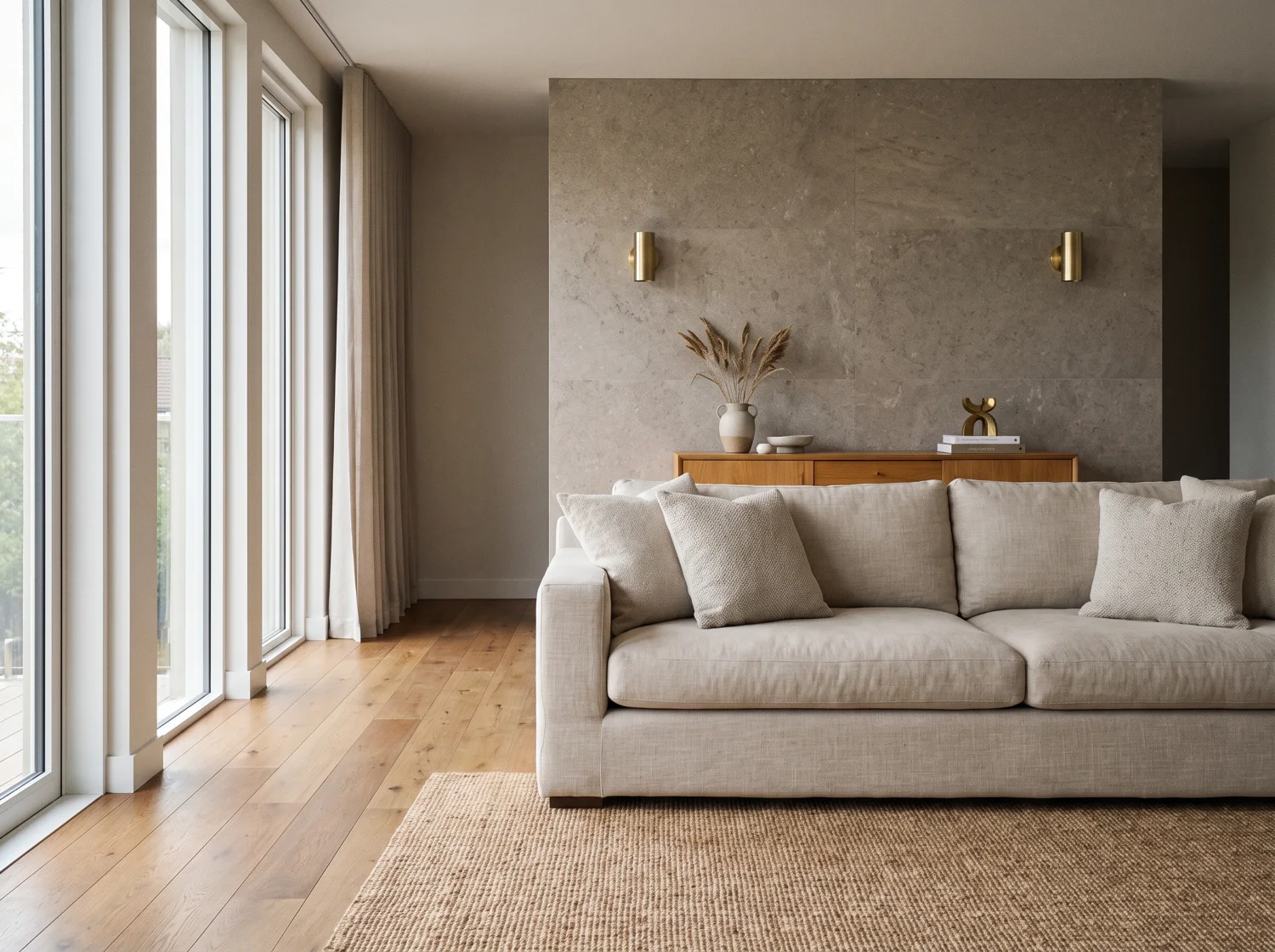 Fotorealistischer Render desselben Raums